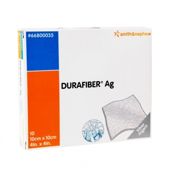 Preview: DURAFIBER Ag 10x10 cm Verband (10 Stück)