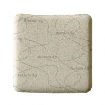 BIATAIN Ag Schaumverband 15x15 cm nicht haftend (5 Stück)