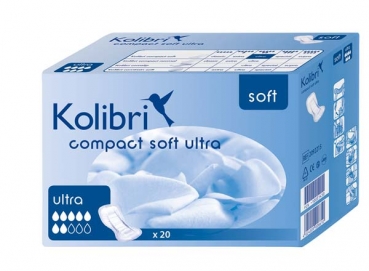 KOLIBRI Compact soft Vorlagen Anatomisch Ultra 4X20 Stk. (80 Stück)