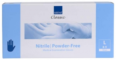 NITRIL Unt.Handschuhe Unsteril Puderfrei Gr.L (8-9) Hellblau (100 Stück)