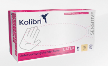 KOLIBRI SENSITE WEISS PF LATEX M Größe: M (100 Stück)