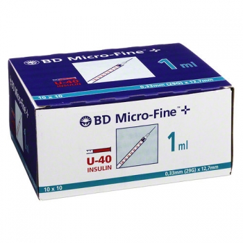 BD MICRO-FINE+ Insulinspr.1 ml U40 12,7 mm - (100 Stück)