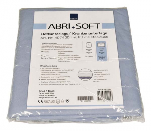 ABRI Soft waschb.Unterl.PU 85x90 cm m.Einsteckfl. (1 Stück)