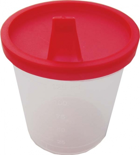 Urinprobenbecher mit Schnappdeckel 125ml graduiert 1X10 Stk. (10 Stück)