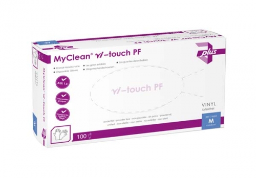 MYCLEAN vi-touch PF Handsch.unsteril Vinyl Gr.M (100 Stück)