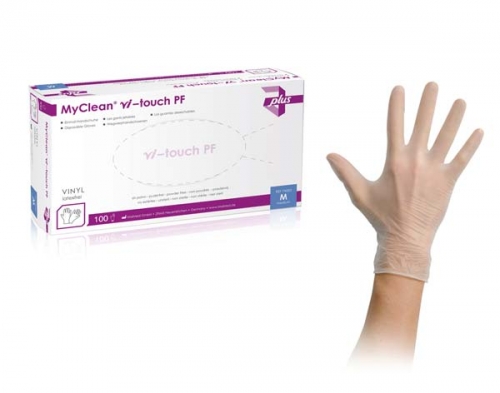 MYCLEAN vi-touch PF Handsch.unsteril Vinyl Gr.L (100 Stück)