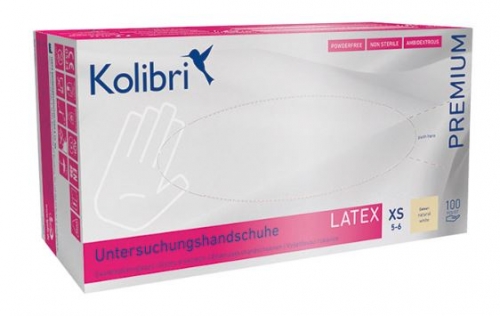 Kolibri Premium U.Hands.Latex Gr.S puderfrei Gr. S (100 Stück)
