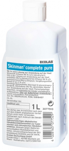 SKINMAN COMPLETE PURE MITTEL LÖSUNG 1 L - 1 Stk
